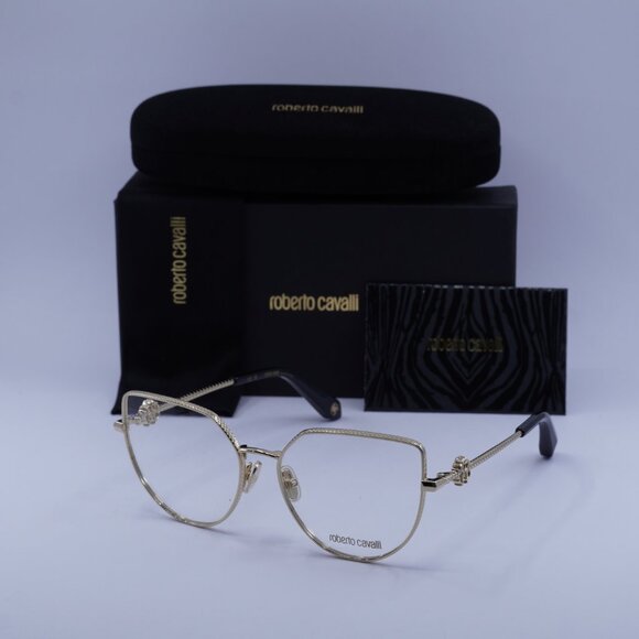 Roberto Cavalli VRC048 0300 Eyeglasses Shiny Rose Gold 56mm Cat Eye Frame - Picture 11 of 11